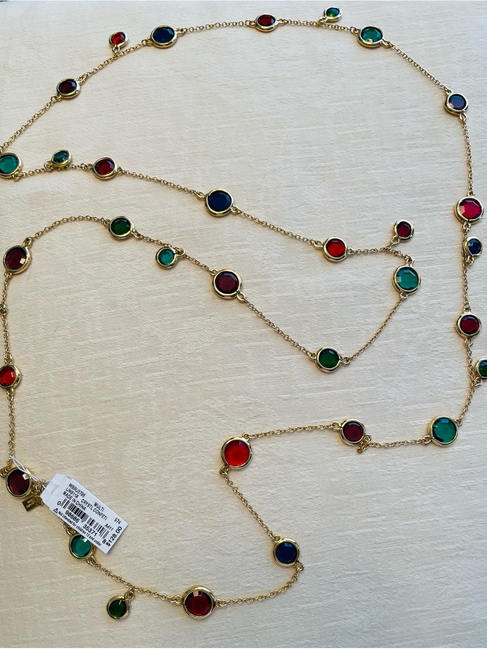 NWT Retail $138 Kate Spade Multi-Color Crystal Confetti Necklace